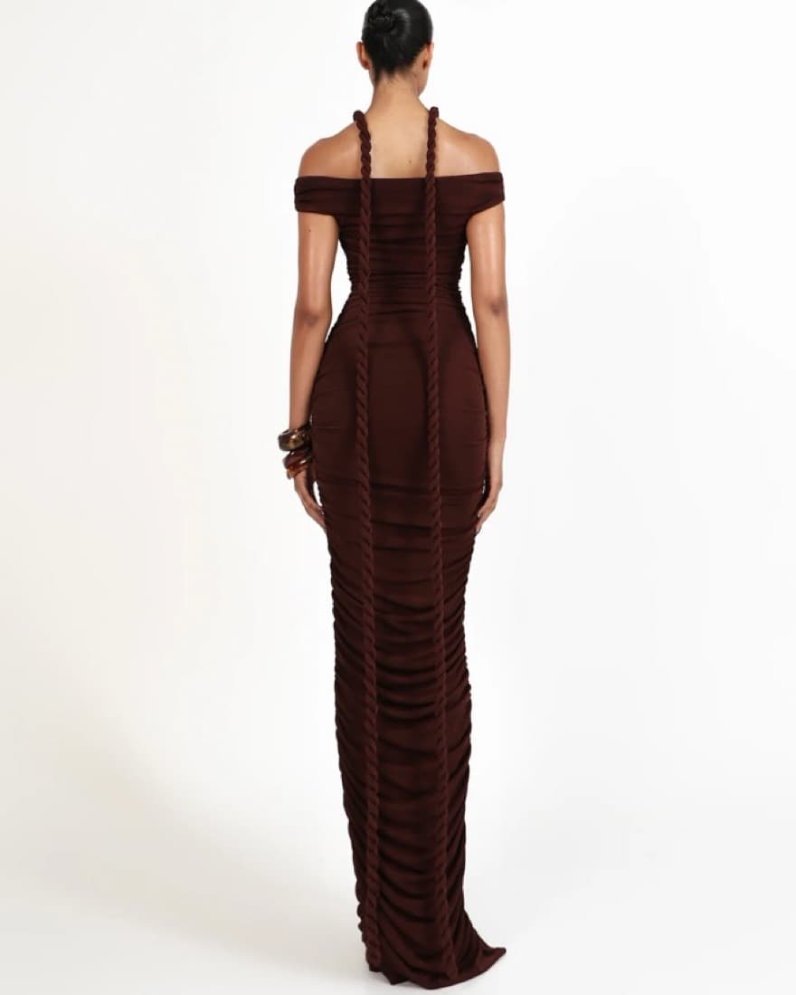 Khanums Korro Dress Brown  - Image 3