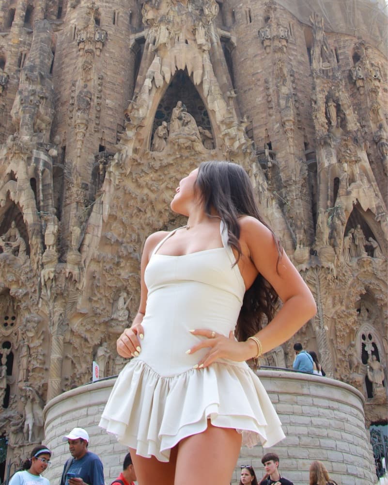 Bone Fluffy Skirt Dress - Image 3