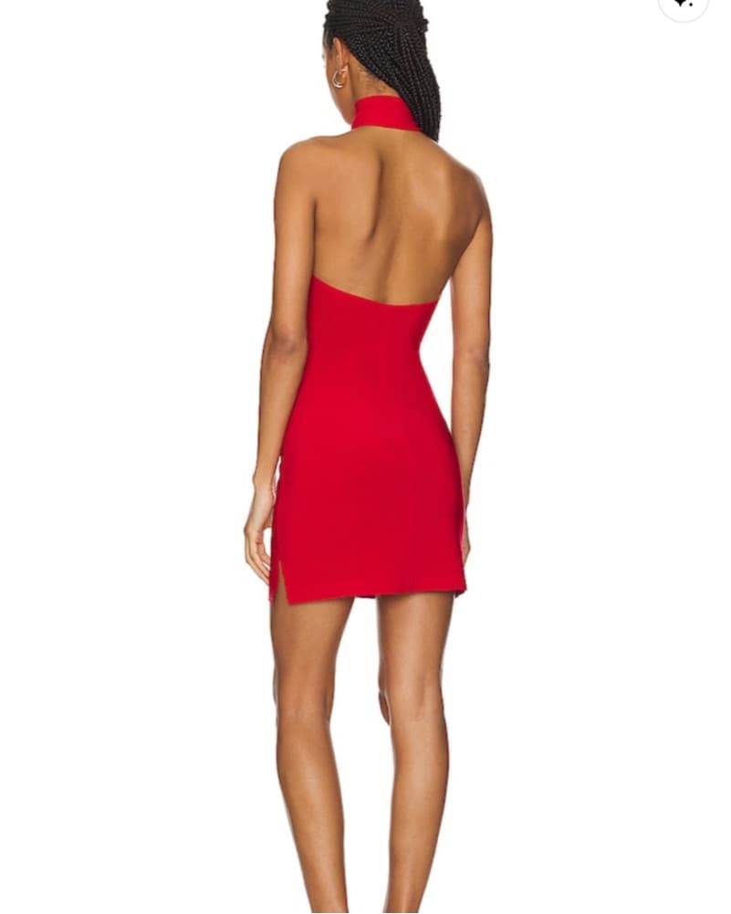 Halter Slit Mini Dress - Norma Kamali - Image 2
