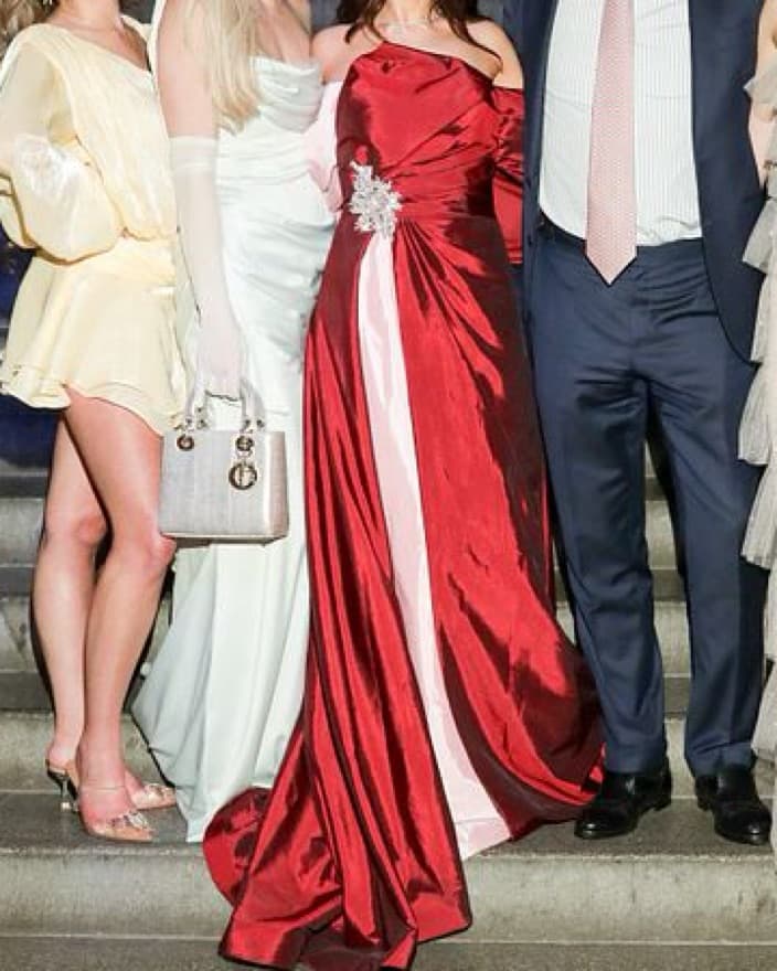 Terani Couture Burgundy Pink Gown - Image 5