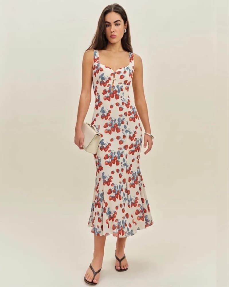 Reformation Laine Strawberry Dress - Image 1