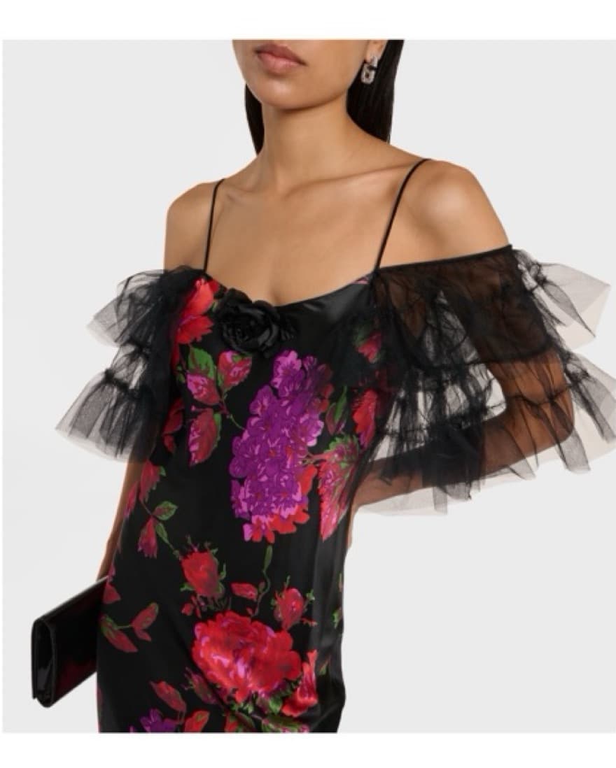 Rodarte Floral Maxi Dress with Ruffles - Image 6