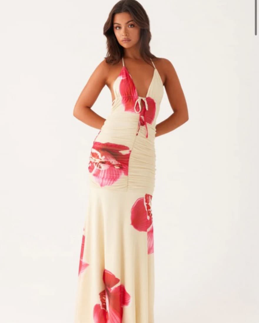 Vibrant Floral Maxi Dress - Image 1
