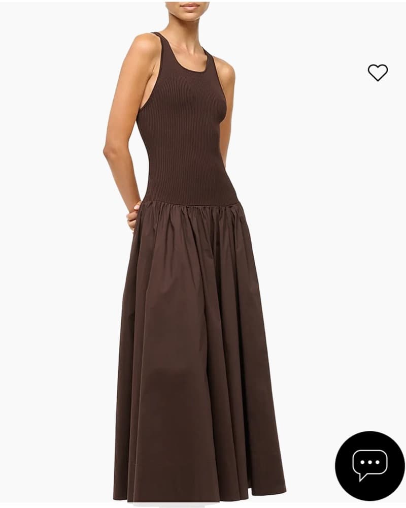 Staud Yamila Drop-Waist Midi-Dress - Image 1