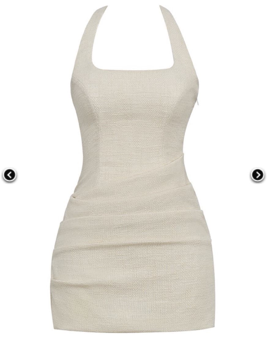Mistress Rocks Taupe Tweed Backless Halt - Image 2