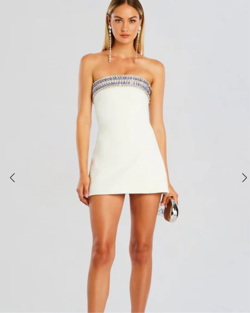 Retrofete Strapless Beaded Mini - Image 1
