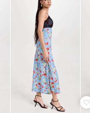 Rixo Attiya Dress with Black Lace Detail - Image 3