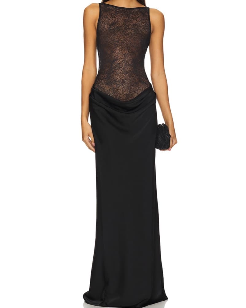 Betty Black Lace gown  - Image 1