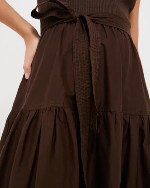Moon River Brown Maxi Dress - Image 6