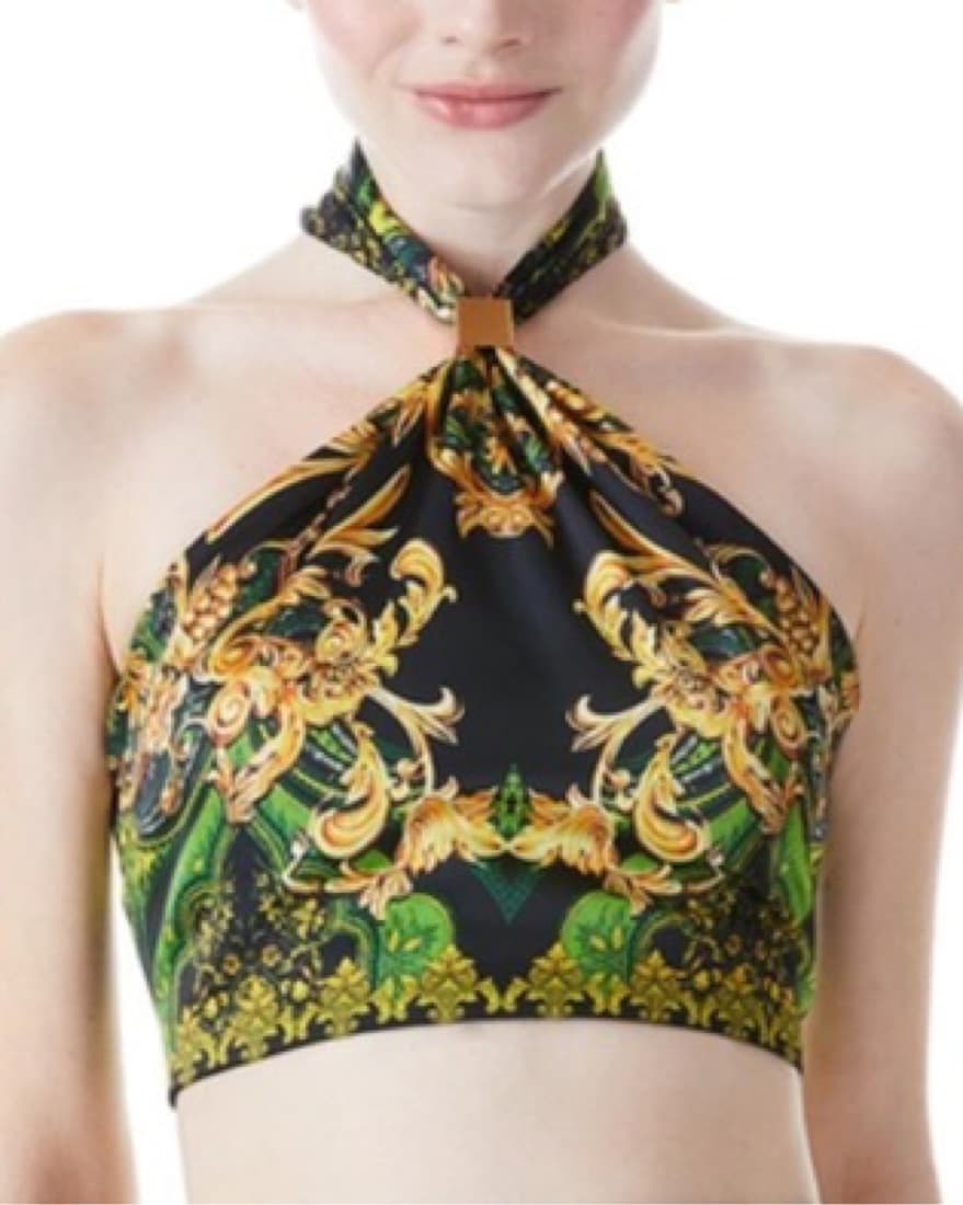 Alice + Olivia Sade Halter Neck Crop Top - Image 3