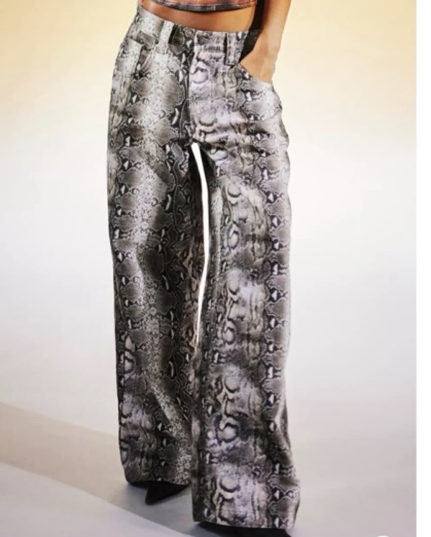 Jaded London Snake Print Jeans - Image 1