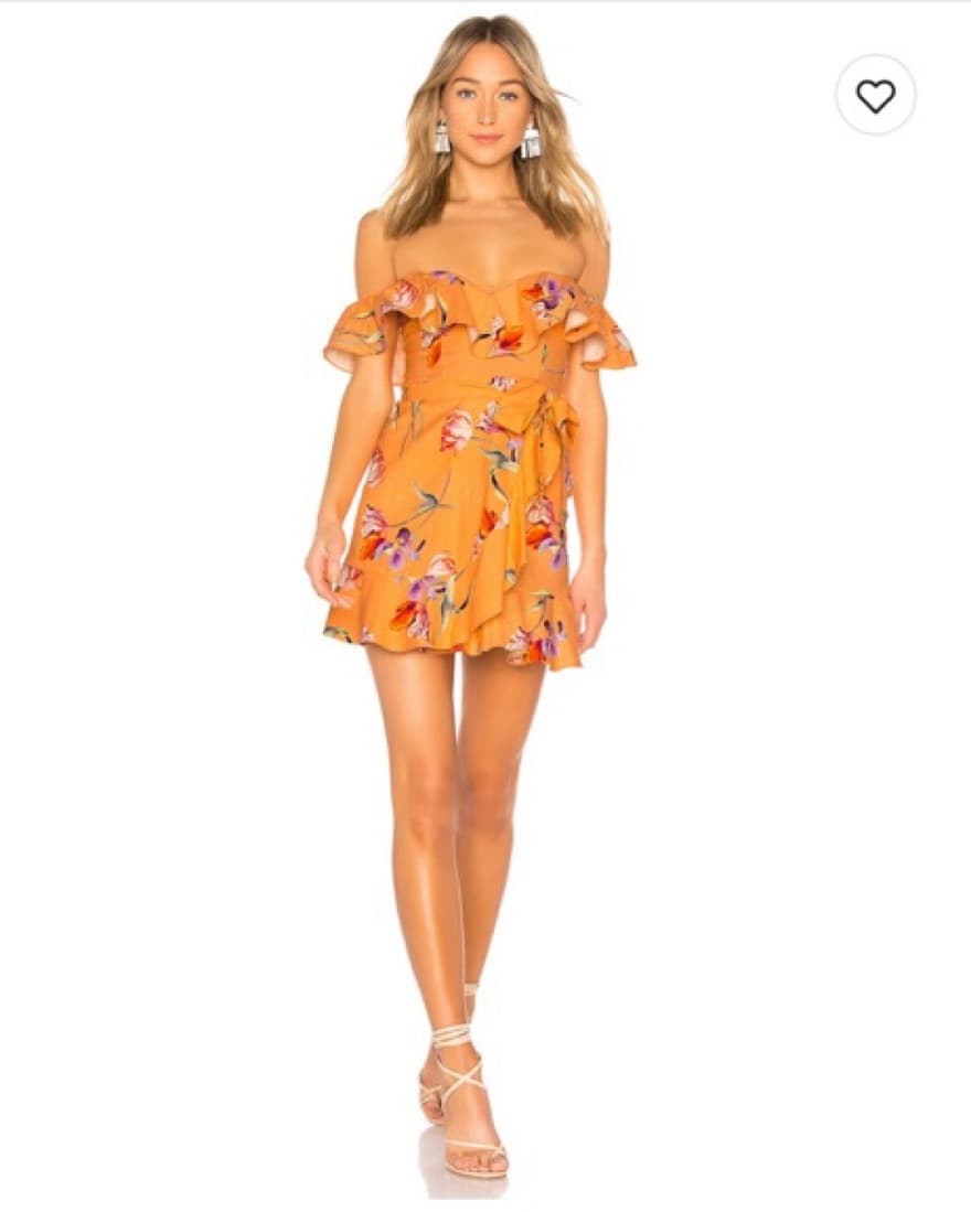 Tropical Orange Off Shoulders Mini - Image 1