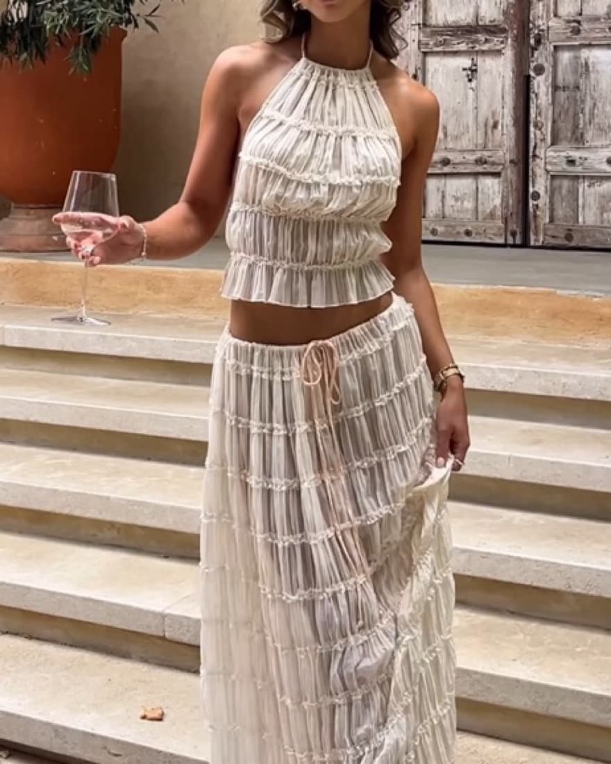 Arcina Ori Juliette Halter Top Skirt Set - Image 6