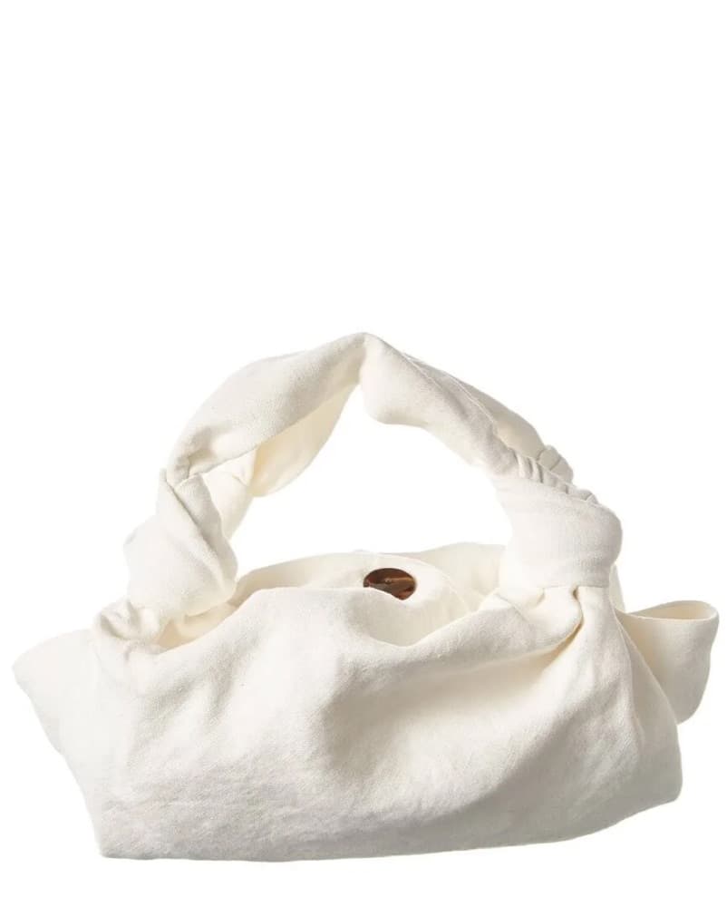 The Row Ascot Bag In Off White Linen - Image 1