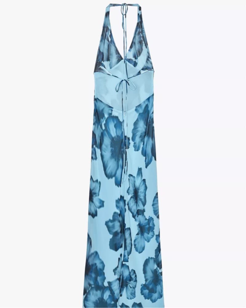 Zara Halter Printed Long Dress - Image 5