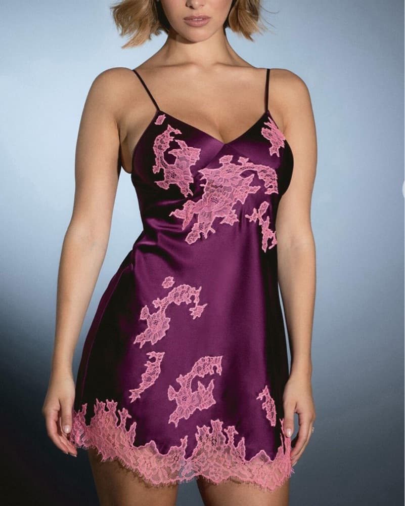 Elegant Velvet Floral Lace Dress - Image 1