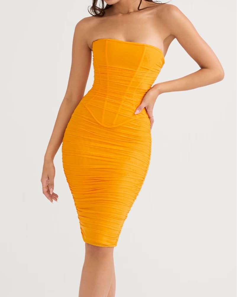 House Of Cb Julianna Strapless Dress - Image 3