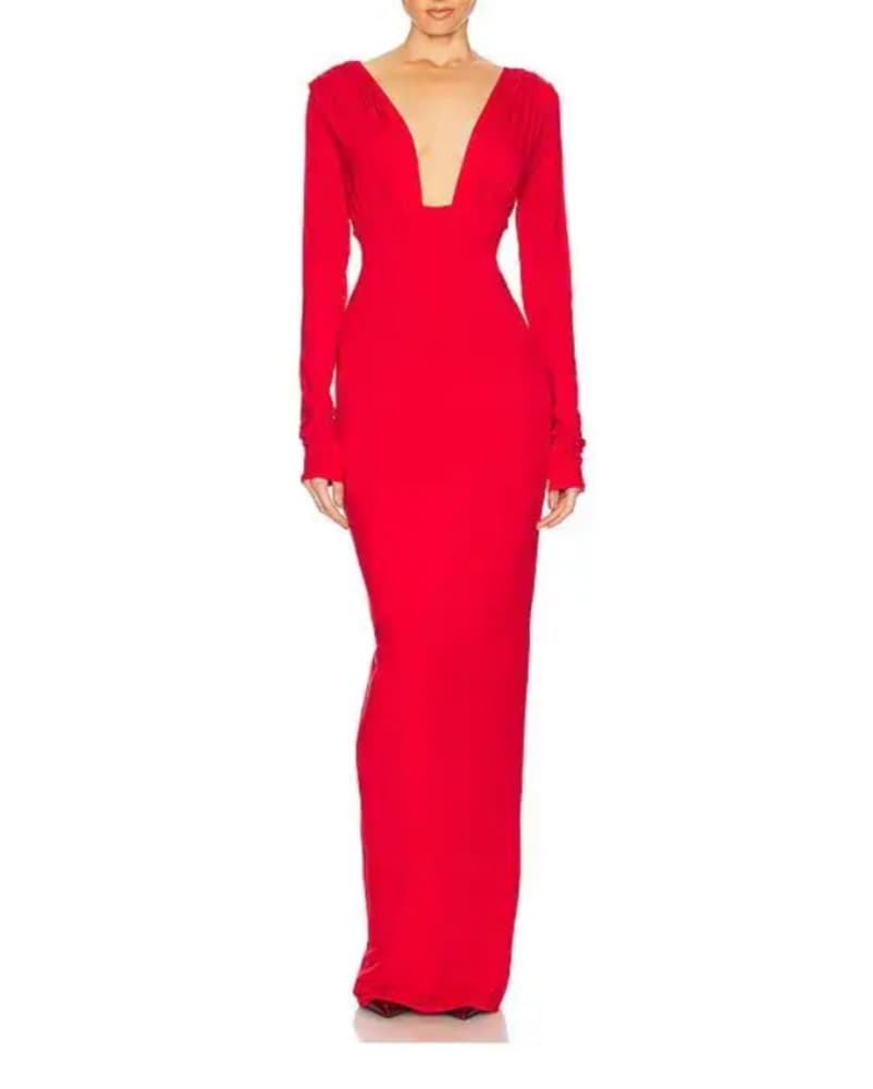 Helsa Red Dress  - Image 1