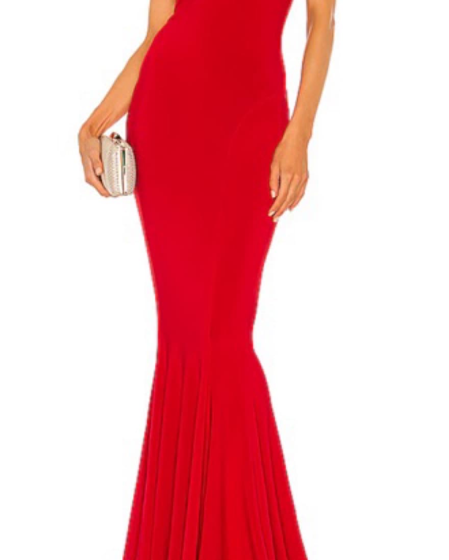Norma kamali Mermaid Tail Red Dress - Image 3