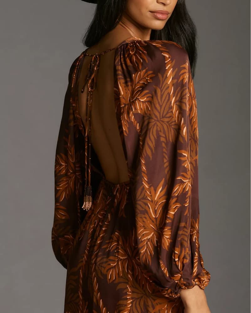 Farm Rio Long-Sleeve Printed Midi Dress - Image 2
