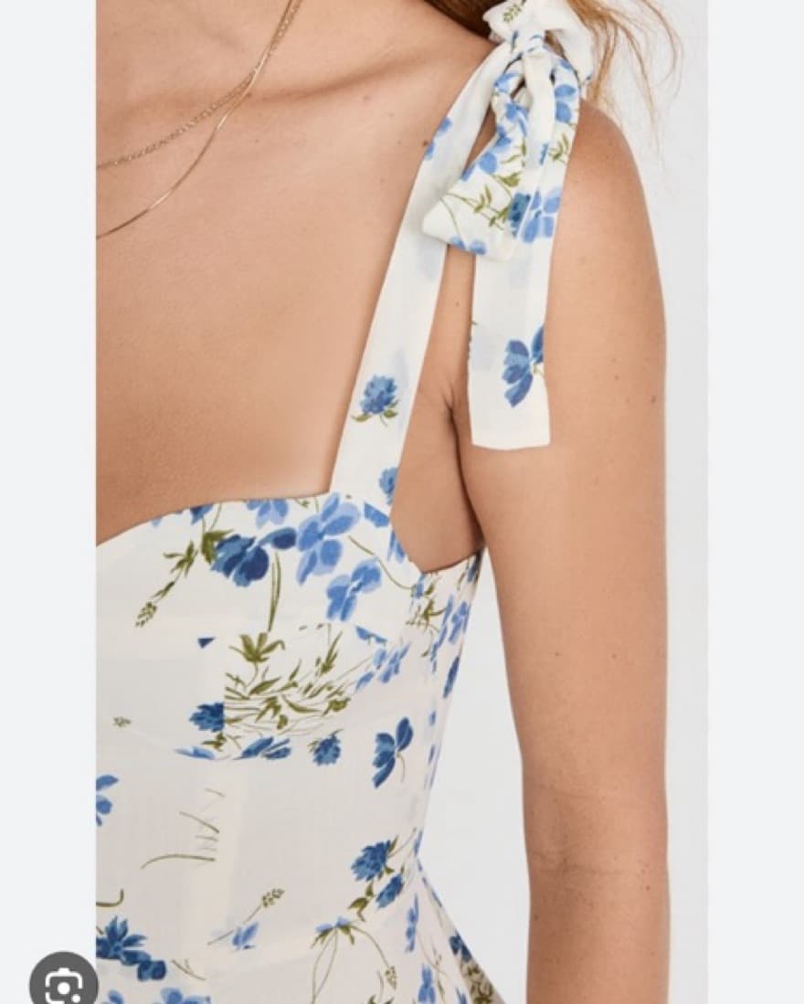 Reformation Ivory Floral Mini Dress - Image 5