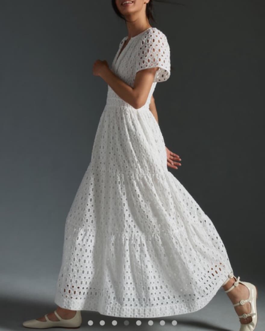 Anthropologie Maxi White Summer Dress - Image 1