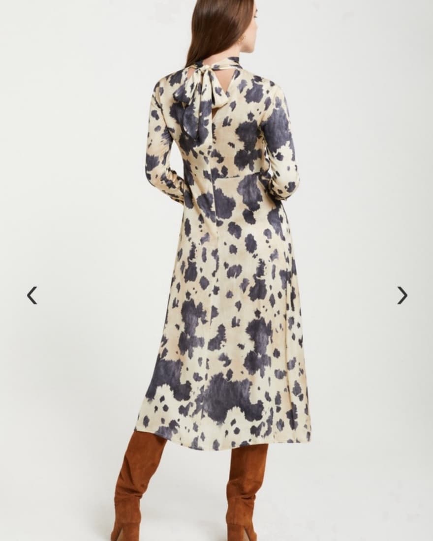 Longn Sleeve Silk Dress - Image 4