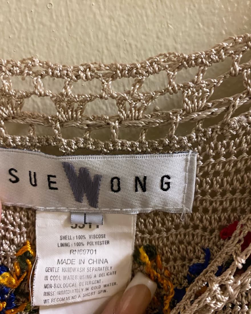 Sue Wong Crochet Dress - Image 3
