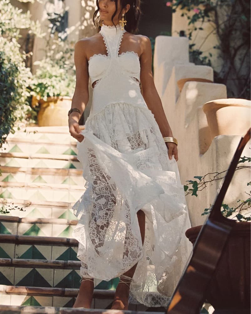 12th Tribe Princesa White Lace Dress - Image 1
