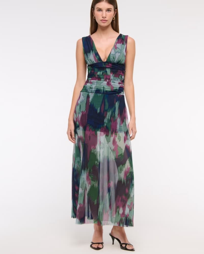 Abercrombie Plunge Drop Waste Maxi Dress - Image 1