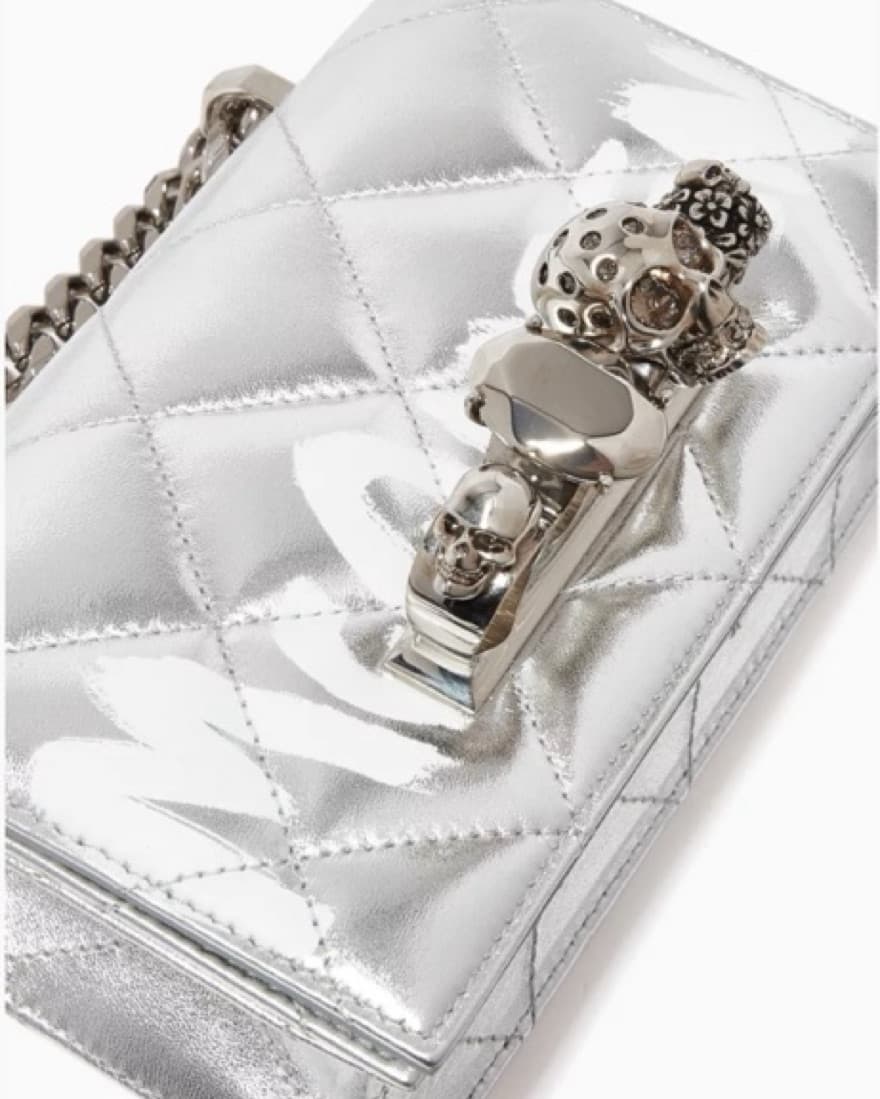 Alexander McQueen Mini Silver Crosbody  - Image 4