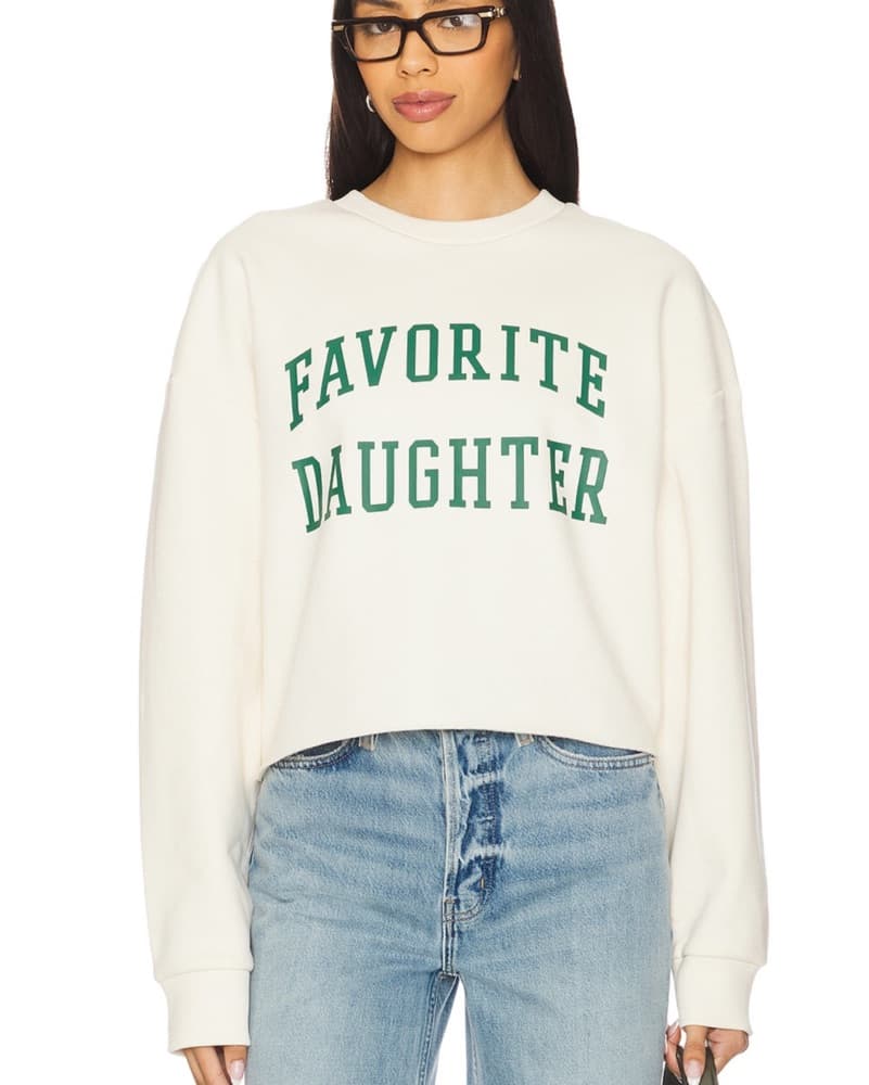 Cropped Collegiate Sweatshirt - Image 1