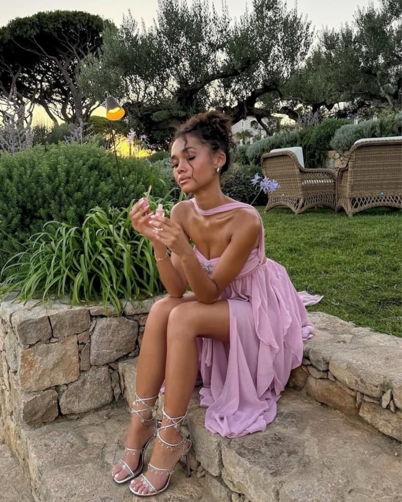 Nana Jacqueline Lilac Dress - Image 6