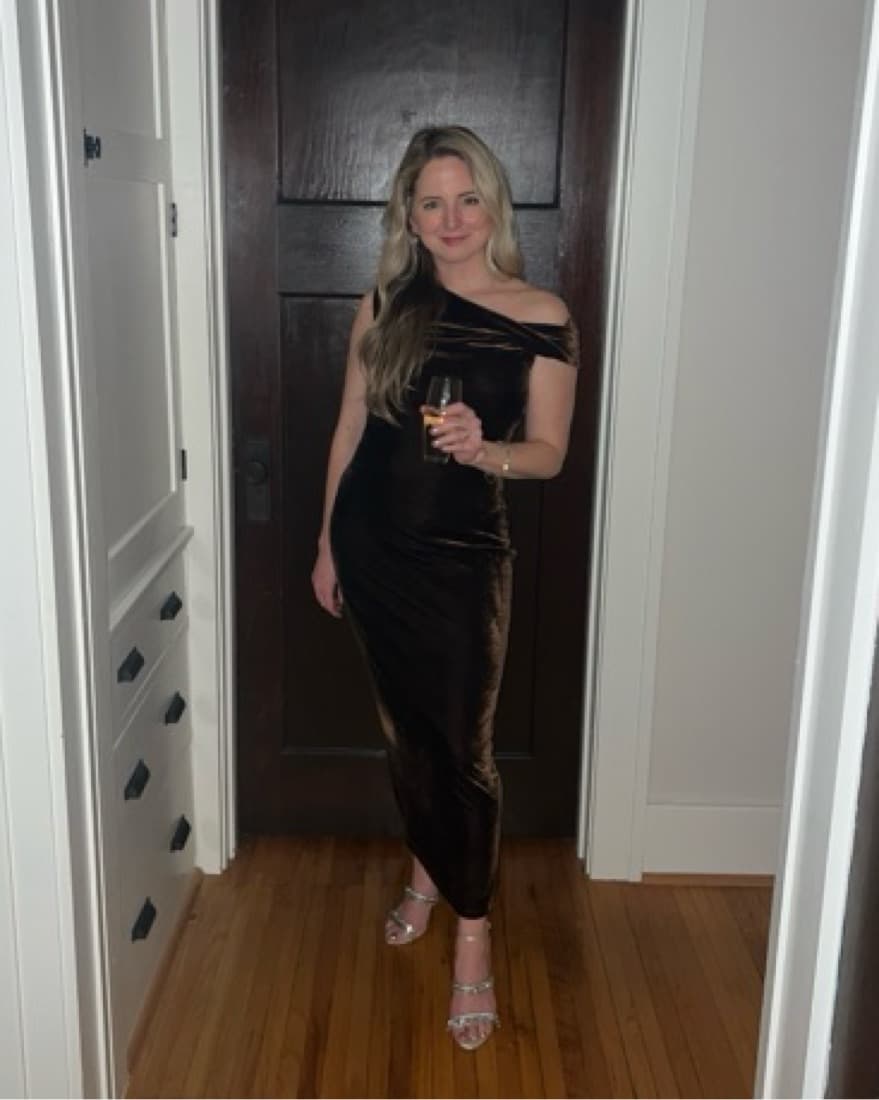 Reformation Cafe Jamen Velvet Dress - Image 5