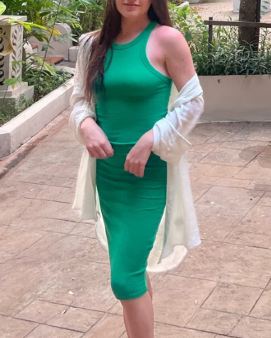 Green Pull & Bear Casual Dress - Image 1