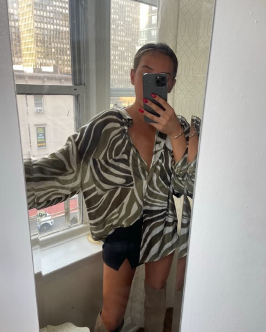 Zara Zebra Blouse - Image 2