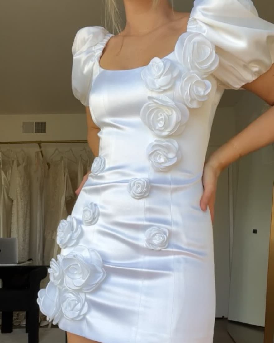 Revolve Rosette Detail Mini Dress  - Image 1