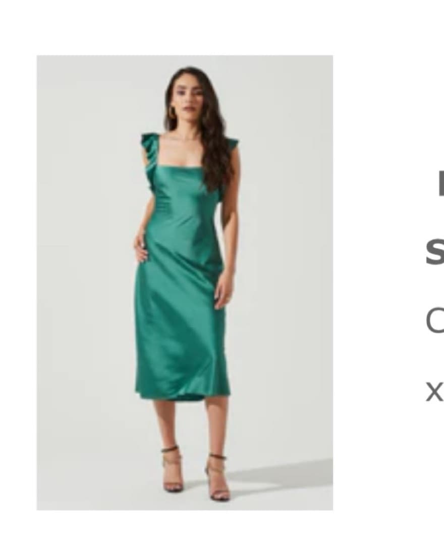 ASTR Satin Midi Dress - Image 1