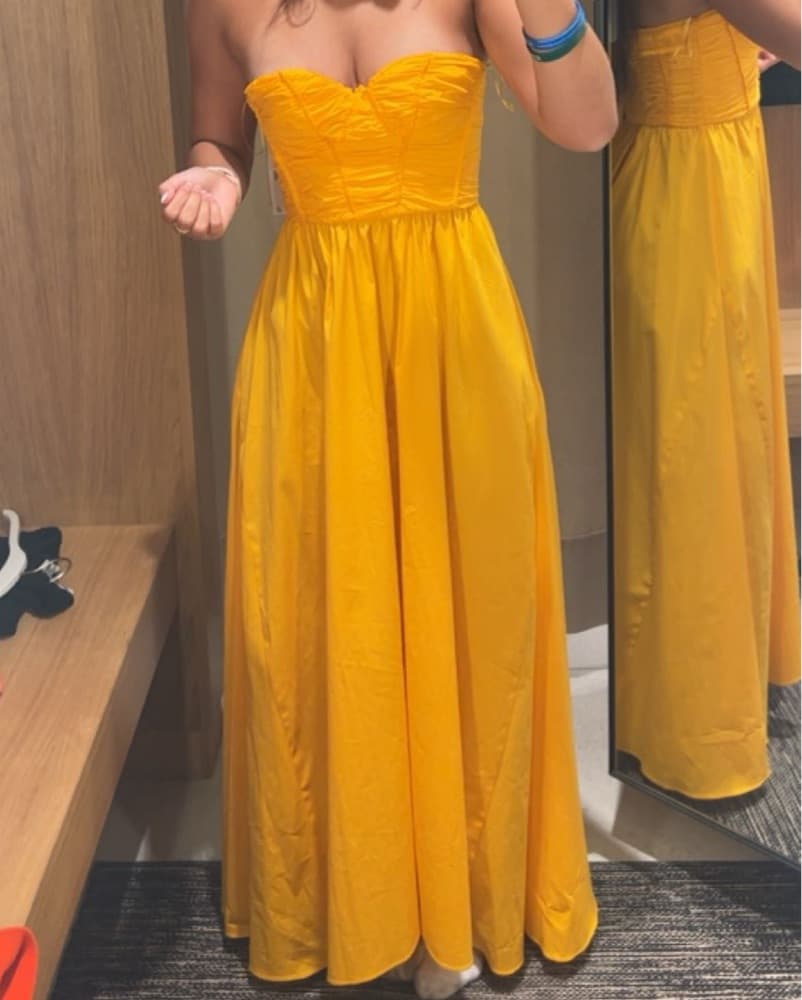 Yellow/orange Mango Maxi Dress - Image 1