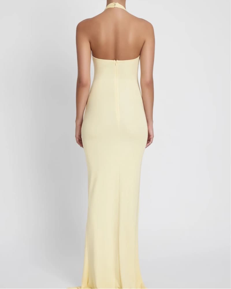 Elegant Halter Neck Maxi Dress - Image 3