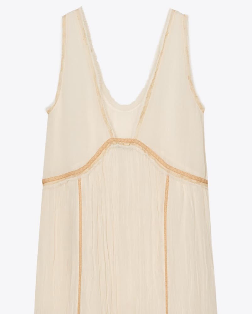 Zara Cream Embroidered Mini Dress - Image 6