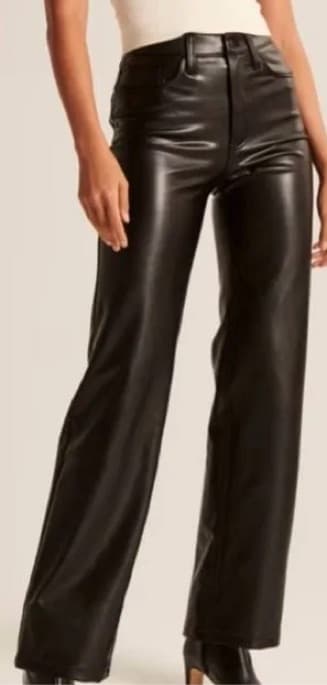 Abercrombie High Waist Leather Pants - Image 2