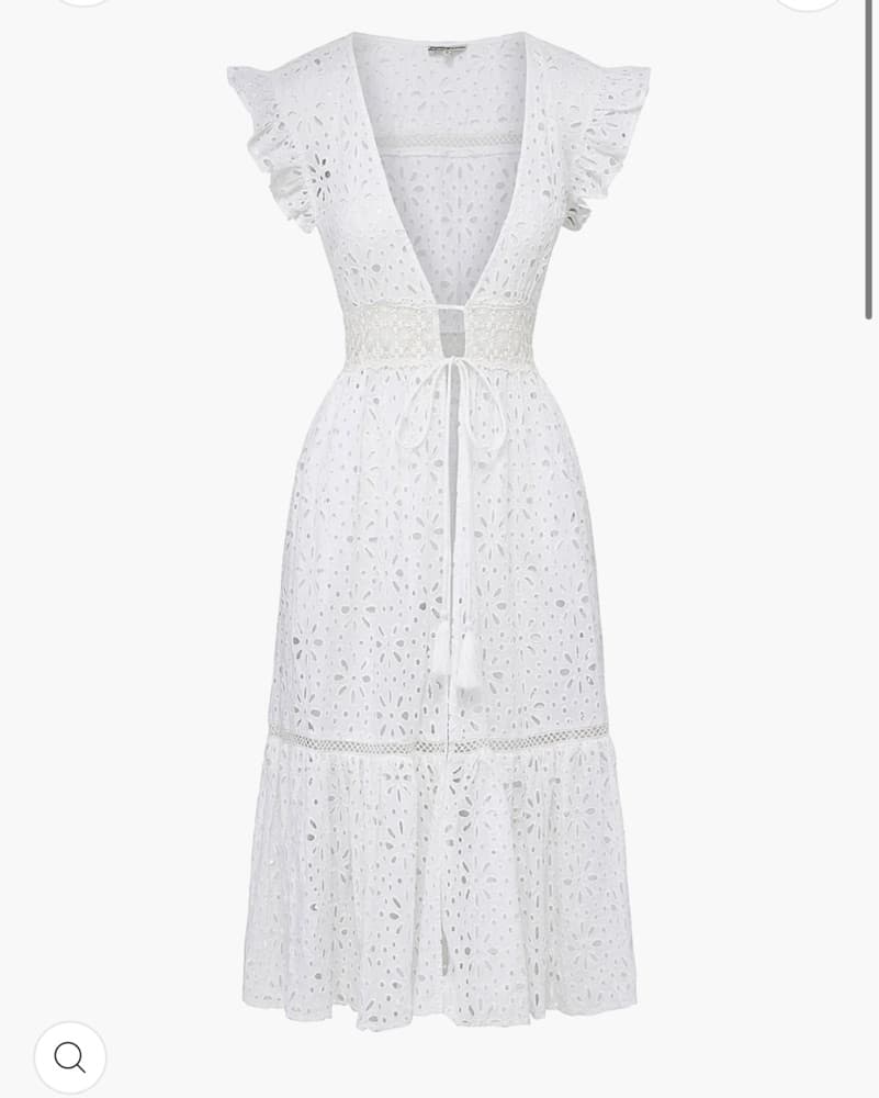 Delicate Eyelet Swim Coverup Dress - Image 1