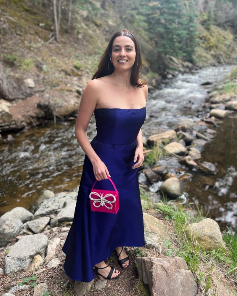 Elegant Navy Blue Gown - Image 3