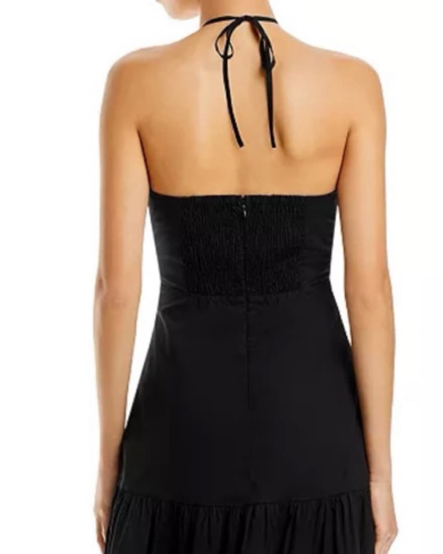 AQUA Cotton halter Maxi Dress - Image 4