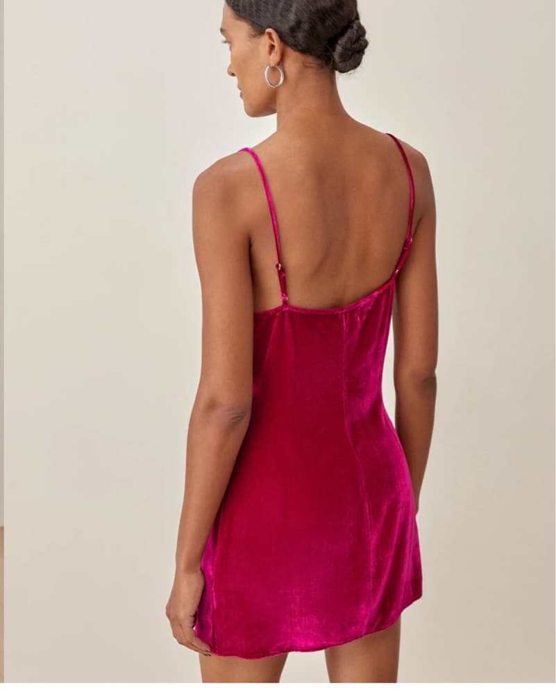 Reformation Lyza Velvet Dress - Image 2