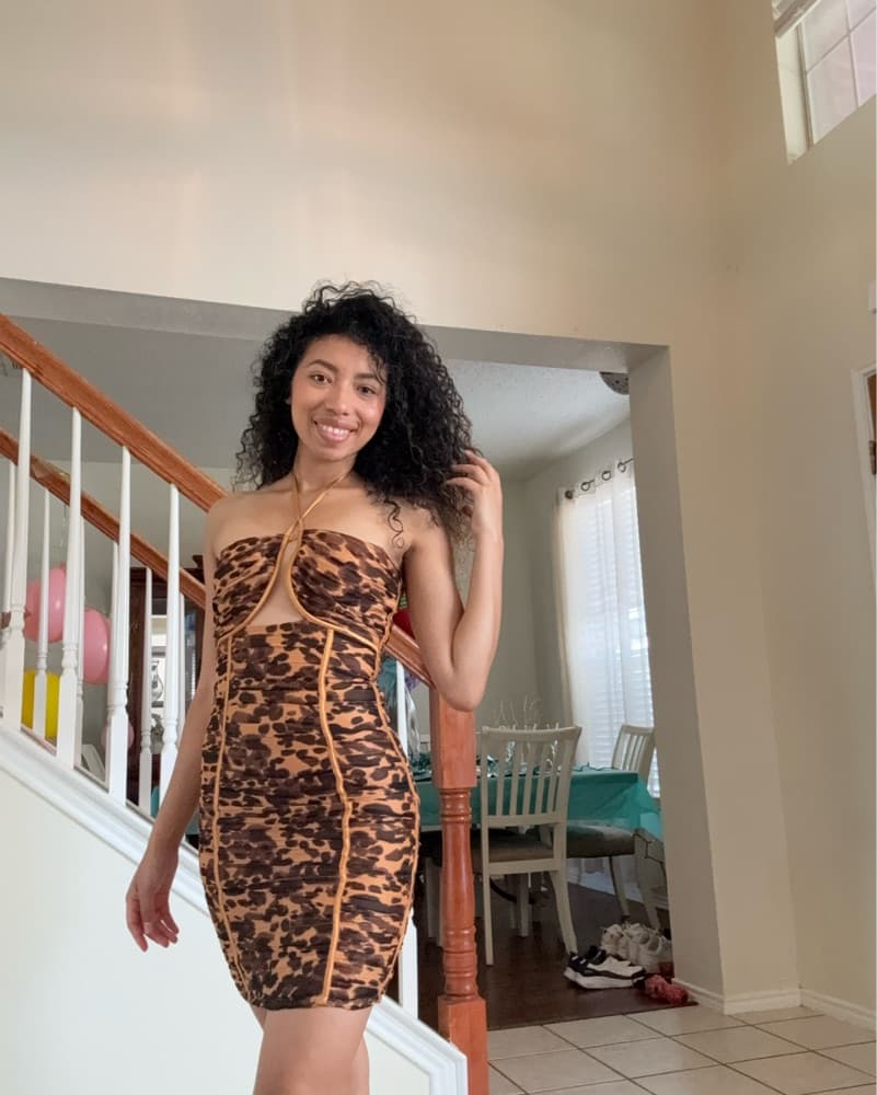 Bandage Cheetah Dress ASOS - Image 3
