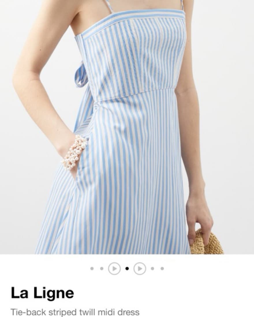 La Ligne Striped Tie Dress - Image 4