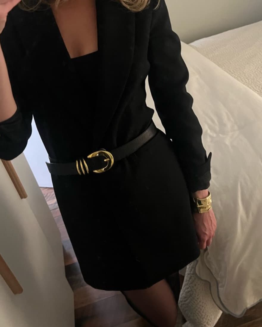 Belted Blazer Dress Outfit - Image 2