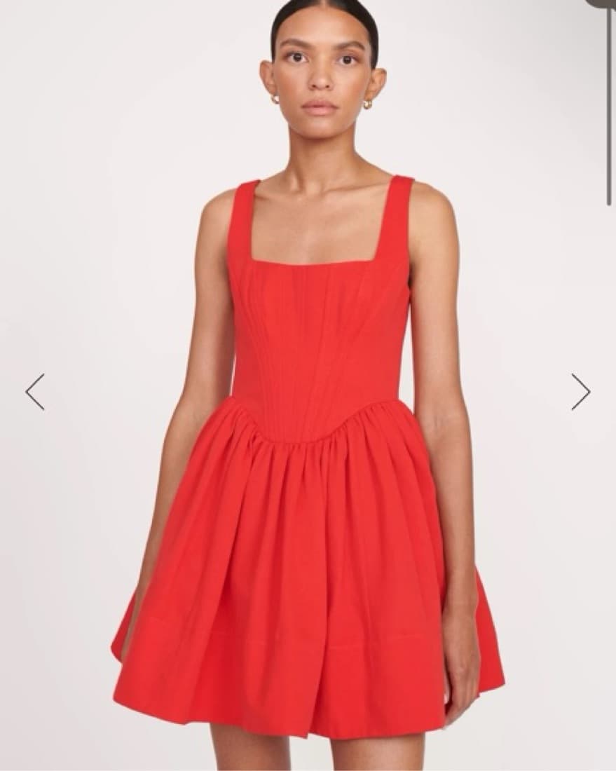 Staud Landscape Dress In Pointsetta - Image 1